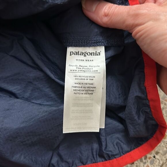 Patagonia Hudini navy red snap jacket medium m - Picture 5 of 6